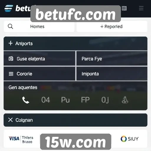 Opcões de pagamento disponíveis em betufc.com
